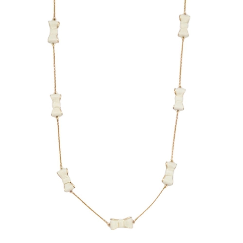 KATE SPADE • Ready Set Bow Scatter Rosary Bow Necklace